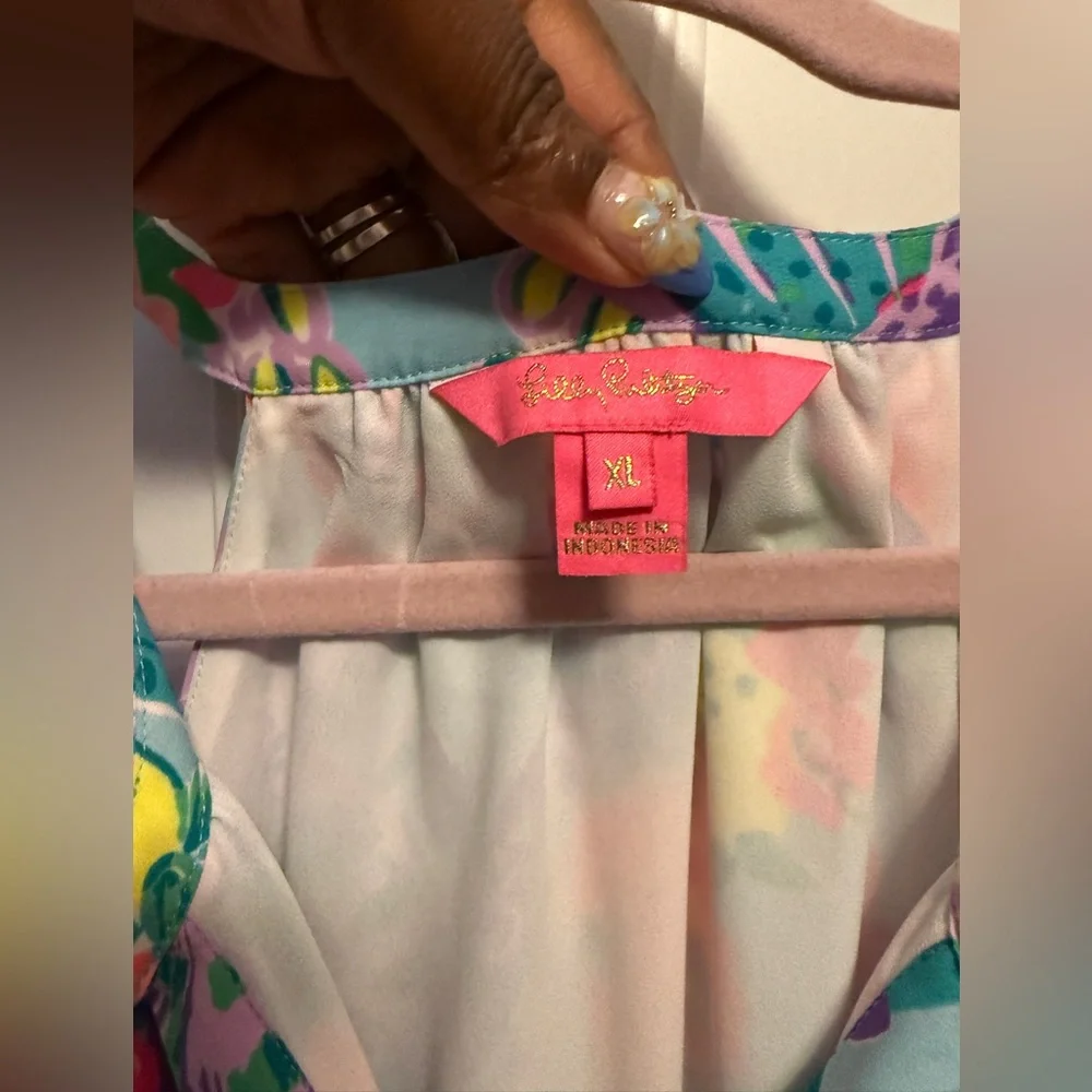 EEUC Lilly Pulitzer Carolane Lileeze Halter Swing Dress in Multi Me And My Zesty - Picture 7 of 9